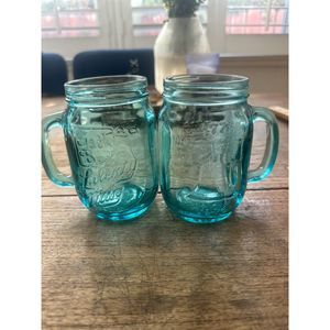 Vintage Jack in the Box Liberty Mug Set - 1976 Bicentennial Mason Jar Mugs